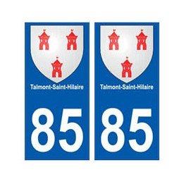 85 Talmont-saint-hilaire ville autocollant plaque blason 