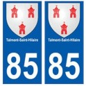 85 Talmont-saint-hilaire ville autocollant plaque blason 