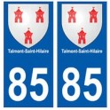85 Talmont-saint-hilaire ville autocollant plaque blason 
