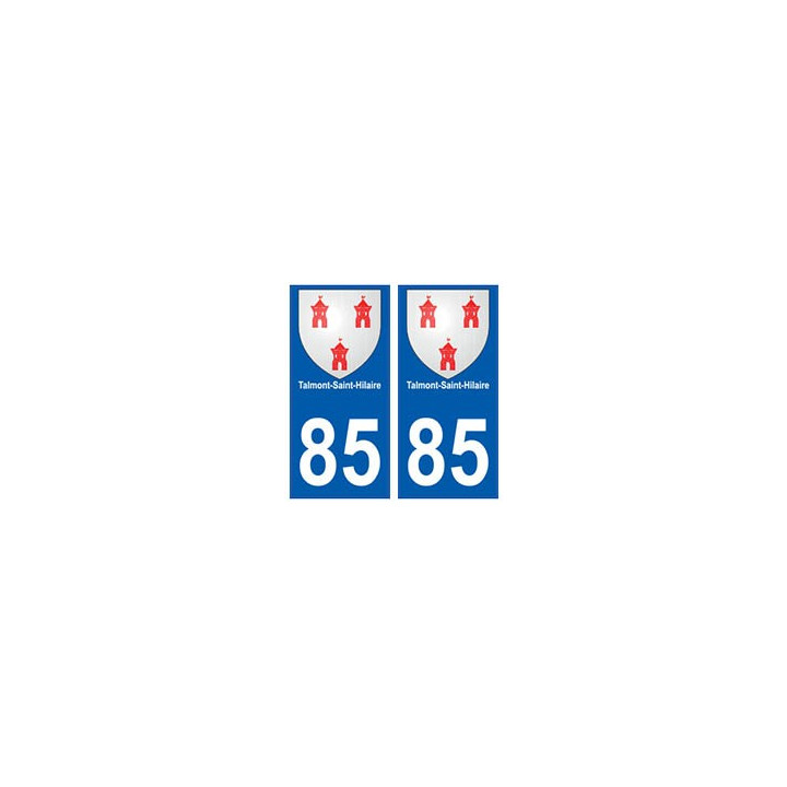 85 Talmont-saint-hilaire ville autocollant plaque blason 