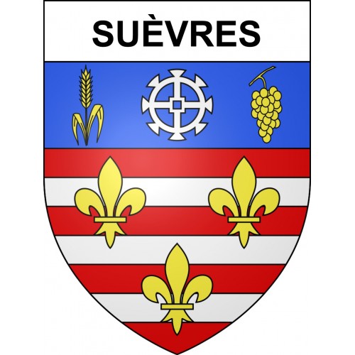 Pegatinas escudo de armas de Suèvres adhesivo de la etiqueta engomada