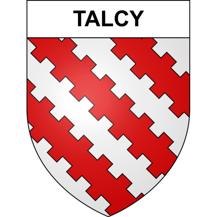 Pegatinas escudo de armas de Talcy adhesivo de la etiqueta engomada