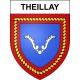 Pegatinas escudo de armas de Theillay adhesivo de la etiqueta engomada