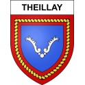 Pegatinas escudo de armas de Theillay adhesivo de la etiqueta engomada