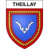 Pegatinas escudo de armas de Theillay adhesivo de la etiqueta engomada