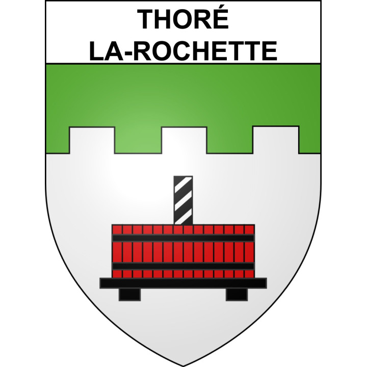 Thoré-la-Rochette Sticker wappen, gelsenkirchen, augsburg, klebender aufkleber