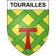 Pegatinas escudo de armas de Tourailles adhesivo de la etiqueta engomada