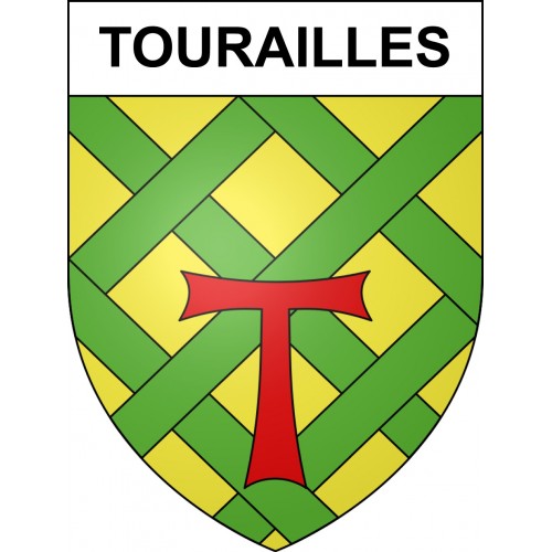Tourailles 41 ville sticker blason écusson autocollant adhésif