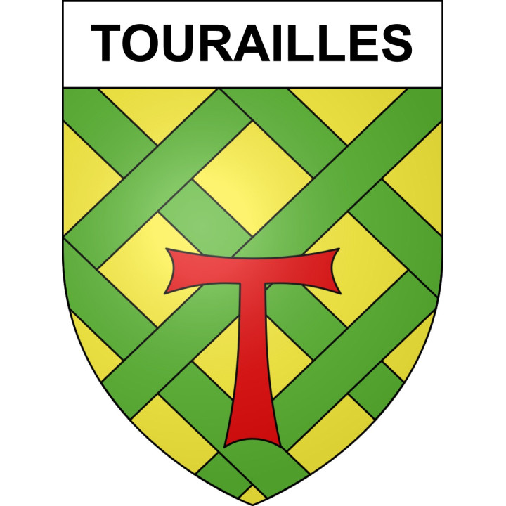 Tourailles 41 ville sticker blason écusson autocollant adhésif