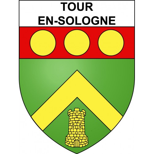 Tour-en-Sologne 41 ville sticker blason écusson autocollant adhésif