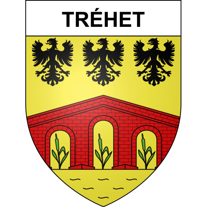 Pegatinas escudo de armas de Tréhet adhesivo de la etiqueta engomada