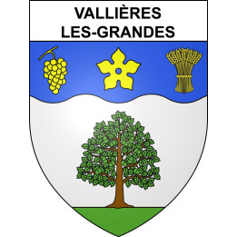 Pegatinas escudo de armas de Vallières-les-Grandes adhesivo de la etiqueta engomada