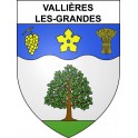 Vallières-les-Grandes Sticker wappen, gelsenkirchen, augsburg, klebender aufkleber