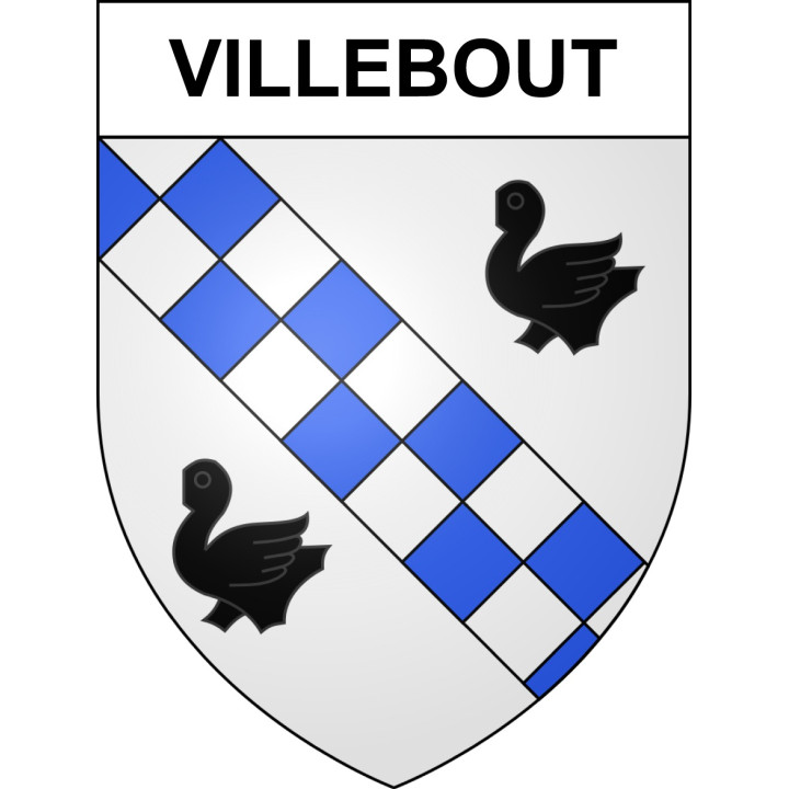 Pegatinas escudo de armas de Villebout adhesivo de la etiqueta engomada