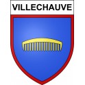 Pegatinas escudo de armas de Villechauve adhesivo de la etiqueta engomada