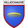 Stickers coat of arms Villechauve adhesive sticker