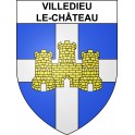Villedieu-le-Château 41 ville sticker blason écusson autocollant adhésif