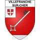 Pegatinas escudo de armas de Villefranche-sur-Cher adhesivo de la etiqueta engomada