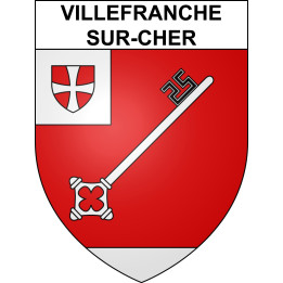 Stickers coat of arms Villefranche-sur-Cher adhesive sticker