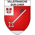 Stickers coat of arms Villefranche-sur-Cher adhesive sticker