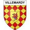 Pegatinas escudo de armas de Villemardy adhesivo de la etiqueta engomada