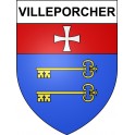 Stickers coat of arms Villeporcher adhesive sticker