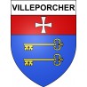Villeporcher 41 ville sticker blason écusson autocollant adhésif