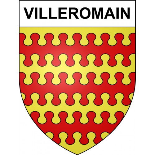Villeromain 41 ville sticker blason écusson autocollant adhésif