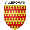 Pegatinas escudo de armas de Villeromain adhesivo de la etiqueta engomada