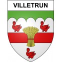 Pegatinas escudo de armas de Villetrun adhesivo de la etiqueta engomada