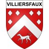 Pegatinas escudo de armas de Villiersfaux adhesivo de la etiqueta engomada