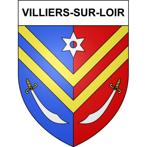 Villiers-sur-Loir 41 ville sticker blason écusson autocollant adhésif