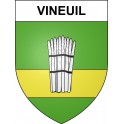 Pegatinas escudo de armas de Vineuil adhesivo de la etiqueta engomada