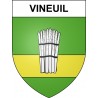 Pegatinas escudo de armas de Vineuil adhesivo de la etiqueta engomada