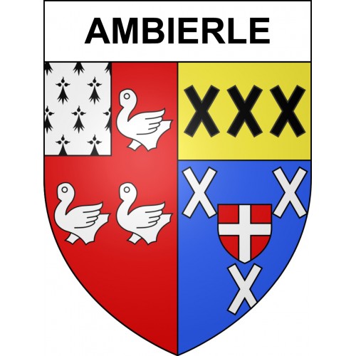 Ambierle 42 ville sticker blason écusson autocollant adhésif