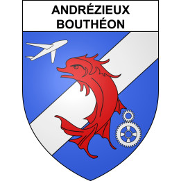 Stickers coat of arms Andrézieux-Bouthéon adhesive sticker