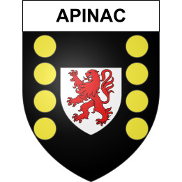 Apinac 42 ville sticker blason écusson autocollant adhésif