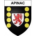 Pegatinas escudo de armas de Apinac adhesivo de la etiqueta engomada
