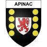 Pegatinas escudo de armas de Apinac adhesivo de la etiqueta engomada