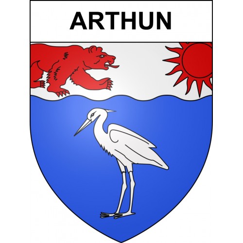 Pegatinas escudo de armas de Arthun adhesivo de la etiqueta engomada