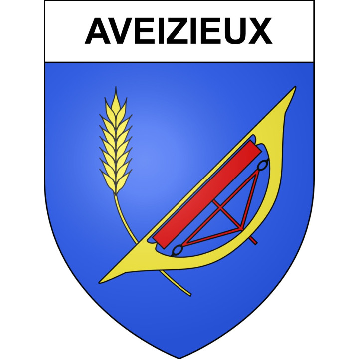 Aveizieux Sticker wappen, gelsenkirchen, augsburg, klebender aufkleber