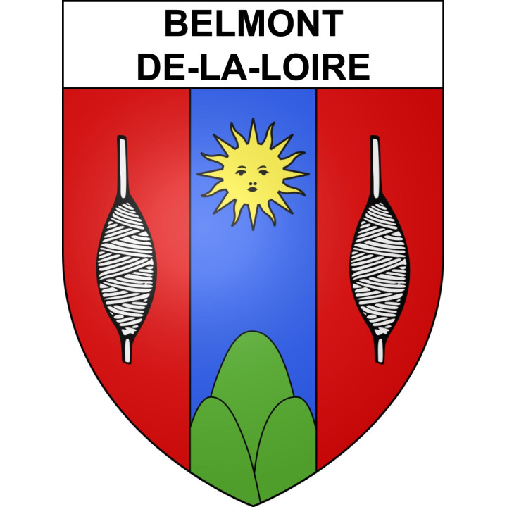 Pegatinas escudo de armas de Belmont-de-la-Loire adhesivo de la etiqueta engomada