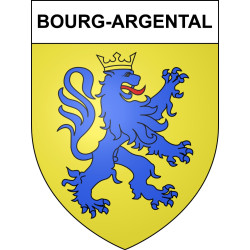 Pegatinas escudo de armas de Bourg-Argental adhesivo de la etiqueta engomada