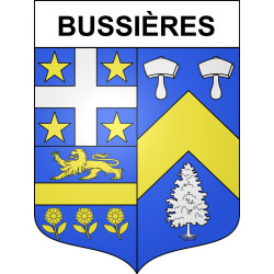 Pegatinas escudo de armas de Bussières adhesivo de la etiqueta engomada