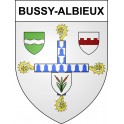 Bussy-Albieux Sticker wappen, gelsenkirchen, augsburg, klebender aufkleber