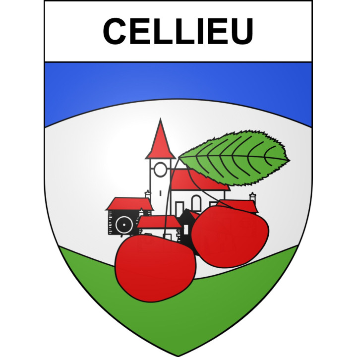 Cellieu 42 ville sticker blason écusson autocollant adhésif
