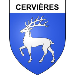 Pegatinas escudo de armas de Cervières adhesivo de la etiqueta engomada