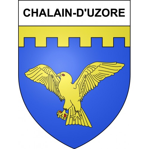 Chalain-d'Uzore 42 ville sticker blason écusson autocollant adhésif