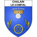 Chalain-le-Comtal Sticker wappen, gelsenkirchen, augsburg, klebender aufkleber