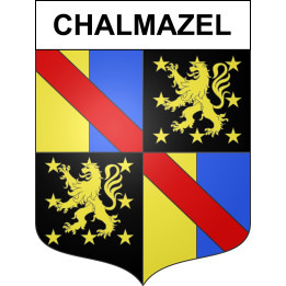 Pegatinas escudo de armas de Chalmazel adhesivo de la etiqueta engomada